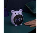 Alarm Clock Cartoon Large Screen Mouse Shape Rechargeable Time for Home - Blue