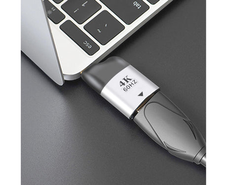 Compatible USB Type C to HDMI-compatible Cable 4K 60HZ Converter Adapter for Thunderbolt 3 - Grey