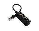 Ethernet Network RJ45 1 Male to 3 Female Connector Splitter Converter Cable - Black