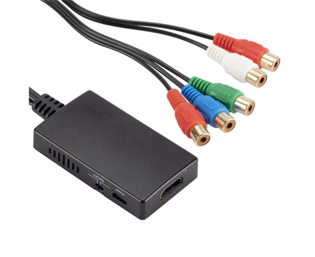 HDMI-compatible Converter No Distortion Portable Black Quick Transmission HDMI-compatible to YPBPR Converter for Projector - Black