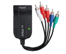 HDMI-compatible to 1080p Component Video YPbPr 5RCA RGB Converter Adapter R/L Audio Output - Black