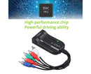 HDMI-compatible to 1080p Component Video YPbPr 5RCA RGB Converter Adapter R/L Audio Output - Black