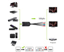 HDMI-compatible to 1080p Component Video YPbPr 5RCA RGB Converter Adapter R/L Audio Output - Black