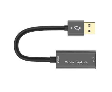 HDMI-compatible to USB Video Capture Card Game Camera Recorder Live Streaming Webcasting - Grey