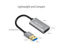 HDMI-compatible to USB Video Capture Card Game Camera Recorder Live Streaming Webcasting - Grey