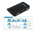 Mini TV Box Digital Computer RF AV to VGA HDTV Programs Tuner Receiver Monitor - Black