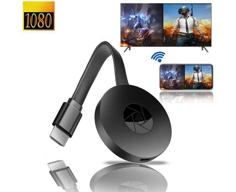 Phone Projection Device High Resolution High-speed Transmission Plug Play WiFi HDMI-compatible Mobile Phone Screen Projector for Home T- Black