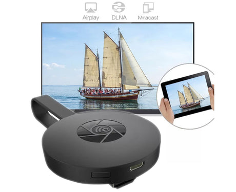 Phone Projection Device High Resolution High-speed Transmission Plug Play WiFi HDMI-compatible Mobile Phone Screen Projector for Home T- Black