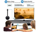 Phone Projection Device High Resolution High-speed Transmission Plug Play WiFi HDMI-compatible Mobile Phone Screen Projector for Home T- Black