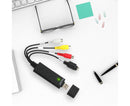 USB 2.0 Audio Video Grabber Scheda Capture VHS Card to DVD Adapter Converter - Black