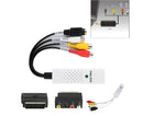 USB 2.0 Audio Video Grabber Scheda Capture VHS Card to DVD Adapter Converter - Black