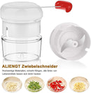 Vegetable Chopper, Mini Onion Chopper, Multi Chopper, Manual Small Onion Chopper, 170ml, White