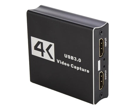 Video Capture Card 1080P High Speed 4K HDMI-compatible to USB3.0 Game Capture Device for Live Streaming - Black
