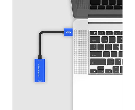 Video Capture Card Portable High Resolution Low Latency HDMI-compatible to USB 3.0 Game Capture Device for Live Streaming - Blue