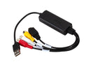 Video Capture Card Single-channel Video Image Monitoring Low Latency AV to USB 2.0 Game Capture Card for Live Streaming - Black