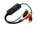 Video Capture Card Single-channel Video Image Monitoring Low Latency AV to USB 2.0 Game Capture Card for Live Streaming - Black