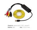 Video Capture Card Single-channel Video Image Monitoring Low Latency AV to USB 2.0 Game Capture Card for Live Streaming - Black