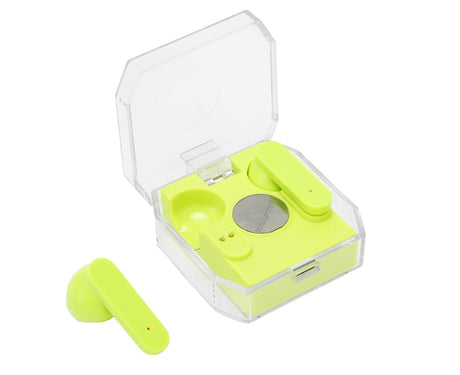Smart Voice Translator Earbuds Support 144 Languages Online Translation Power Display Translating Headset for Traveling Green