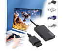 WII2 to HDMI-compatible Converter Portable 3.5mm Audio Jack Plug and Play High Clarity WII2 to HDMI-compatible Adapter for TV - Black
