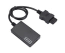 WII2 to HDMI-compatible Converter Portable 3.5mm Audio Jack Plug and Play High Clarity WII2 to HDMI-compatible Adapter for TV - Black