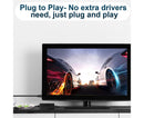 WII2 to HDMI-compatible Converter Portable 3.5mm Audio Jack Plug and Play High Clarity WII2 to HDMI-compatible Adapter for TV - Black