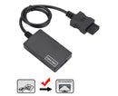 WII2 to HDMI-compatible Converter Portable 3.5mm Audio Jack Plug and Play High Clarity WII2 to HDMI-compatible Adapter for TV - Black