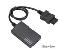 WII2 to HDMI-compatible Converter Portable 3.5mm Audio Jack Plug and Play High Clarity WII2 to HDMI-compatible Adapter for TV - Black