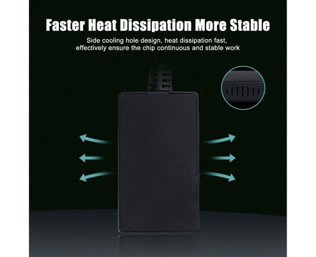 WII2 to HDMI-compatible Converter Portable 3.5mm Audio Jack Plug and Play High Clarity WII2 to HDMI-compatible Adapter for TV - Black