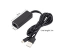 Wired Network Card High-speed Anti-interference Plug Play Micro USB2.0 10/100Mbps External WiFi Network Card for Desktop - Black