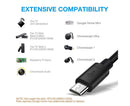Wired Network Card High-speed Anti-interference Plug Play Micro USB2.0 10/100Mbps External WiFi Network Card for Desktop - Black