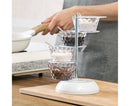 Kitchen Seasoning Bottles Boxes Plastic Frame Rotating Condiment Storage Rack-Light Blue 4 Layers