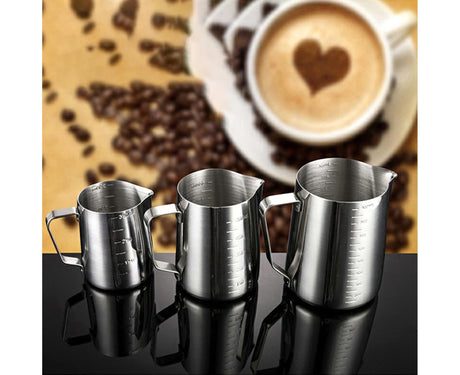 350/600/1000ML Stainless Steel DIY Coffee Jug Milk Frothing Craft Pitcher Cup-S