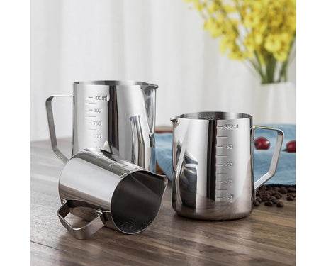 350/600/1000ML Stainless Steel DIY Coffee Jug Milk Frothing Craft Pitcher Cup-S