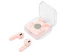 Smart Voice Translator Earbuds Support 144 Languages Online Translation Power Display Translating Headset for Traveling Pink