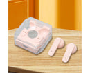 Smart Voice Translator Earbuds Support 144 Languages Online Translation Power Display Translating Headset for Traveling Pink
