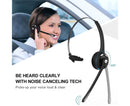 Bluetooth Headset - Office Wireless - Over the Head Bluetooth Earpiece with Mic