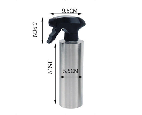 250/350ml Stainless Steel Oil Sprayer Dispenser Bottle Kitchen Cooking Tool-Silver 250ml