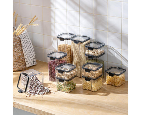 Clear Food Storage Box Container Moisture Proof Grain Bottle Jar Kitchen Supply-2