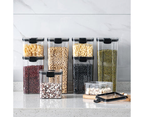 Clear Food Storage Box Container Moisture Proof Grain Bottle Jar Kitchen Supply-2
