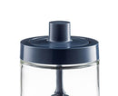 One-piece Design Seasoning Jar Smooth Edge Glass Multi-purpose Spice Bottle Cooking Gadget-Blue