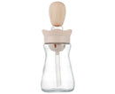 200ML 2 in 1 Glass Oil Bottle with Silicone Brush-Pink