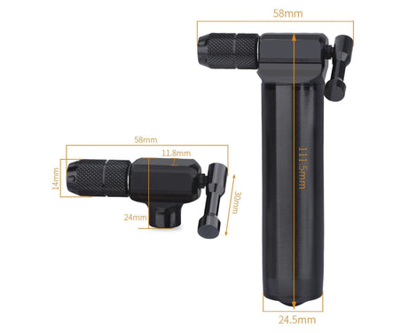 1 Set Mini Pump Nozzle Good Sealing Knob Switch CO2 High Pressure Quick Inflation Rust Resistant Pump Cylinder Nozzle for Bike