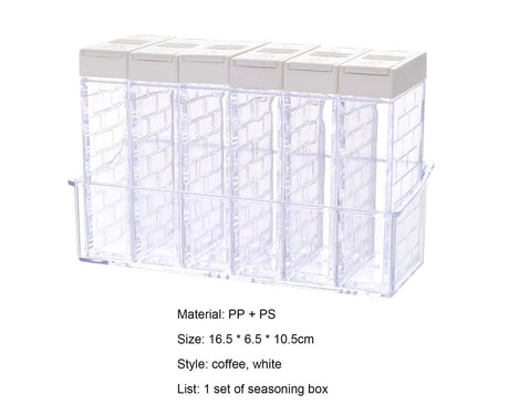 Seasoning Sauce Container Double-lid Fresh-keeping-White