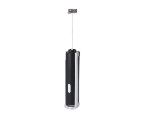 Handheld Milk Frother, Black, Dual Hoop Head, 3 Adjustable Gears, Electric Foam Maker for Coffee