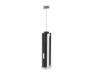 Handheld Milk Frother, Black, Dual Hoop Head, 3 Adjustable Gears, Electric Foam Maker for Coffee