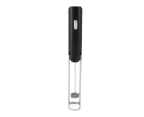 Handheld Milk Frother, Black, Dual Hoop Head, 3 Adjustable Gears, Electric Foam Maker for Coffee