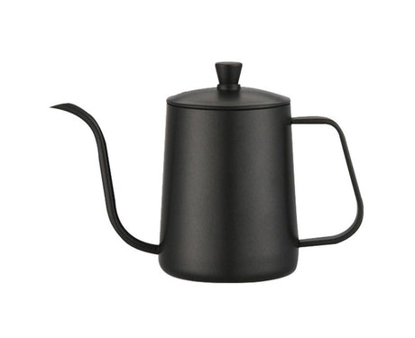 600ml Pour Over Kettle Coffee Maker Stainless Steel Gooseneck Drip Tea Pot Jug-Black 600ML