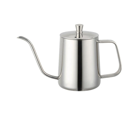 600ml Pour Over Kettle Coffee Maker Stainless Steel Gooseneck Drip Tea Pot Jug-Black 600ML