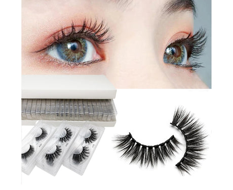 10 Pairs Eyelash Reusable Thick Imitation Faux Mink Hair Makeup Eye Lash for Decoration