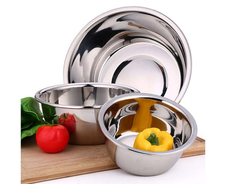 Thickened Stainless Steel Rice Noodles Soup Bowl Vegetables Basin Kitchenware-20cm